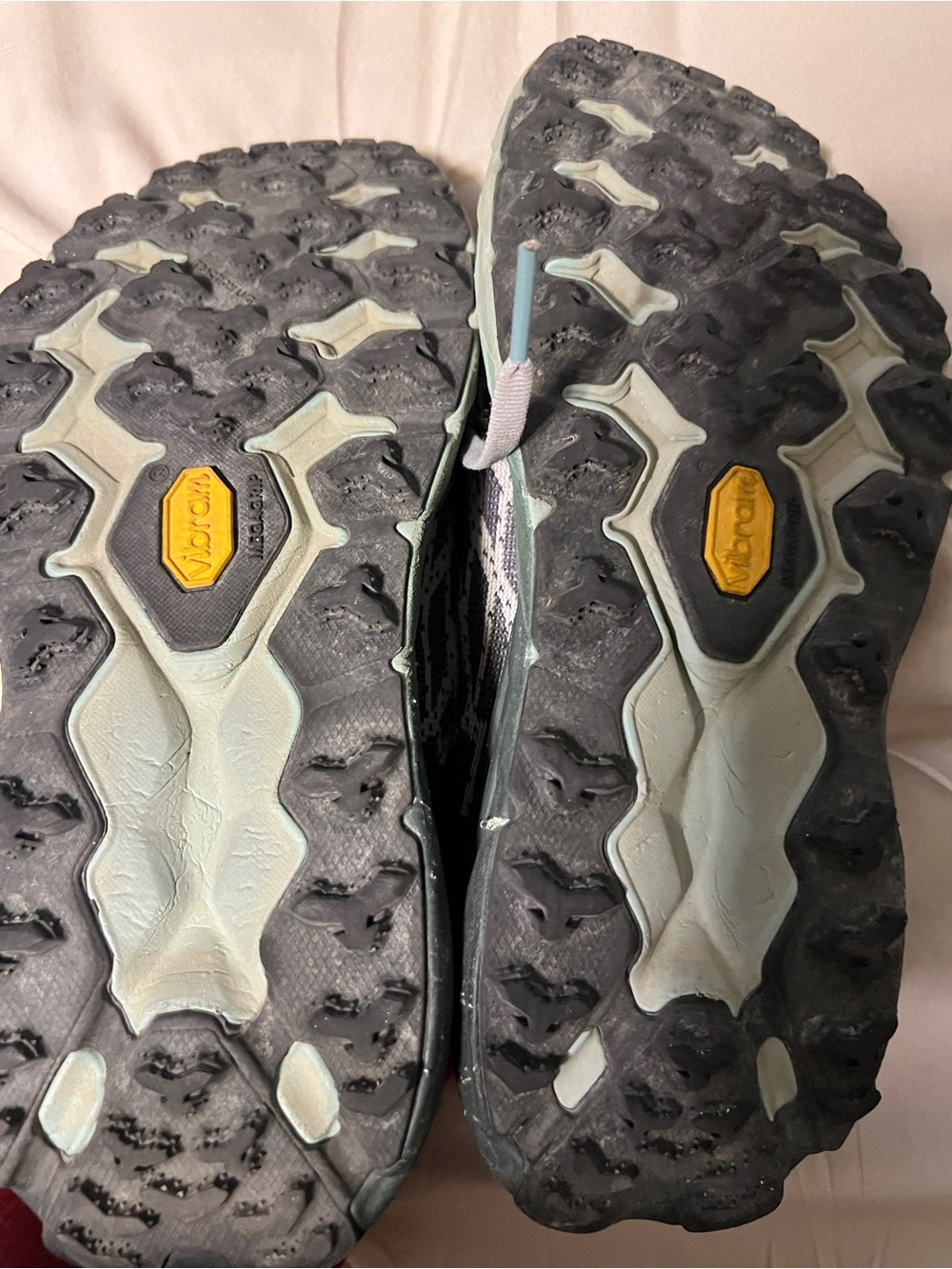 Hoka Women's Athletic Shoes in Light Gray and Mint - Picture 6 of 10